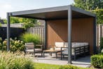 Lamellen overkapping - 3,6x4 m. - Aluminium - Antraciet -, Tuin en Terras, Verzenden, Nieuw