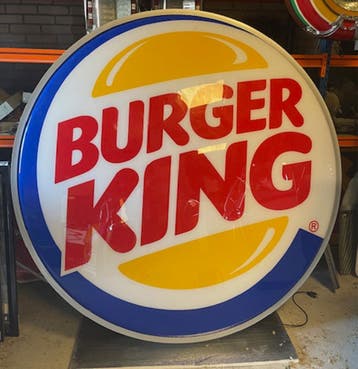 Burger King Logo Lichtreclame - Ø185cm - Origineel, Ophalen, Gebruikt