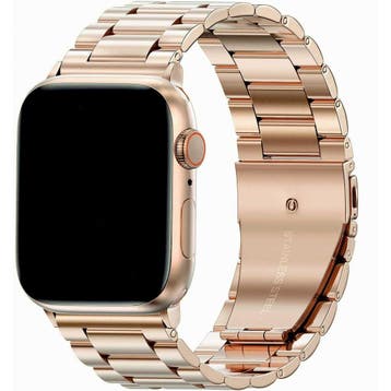 Apple Watch bandje Rivaro - staal - rose goud - rose goud /, Verzenden, Nieuw