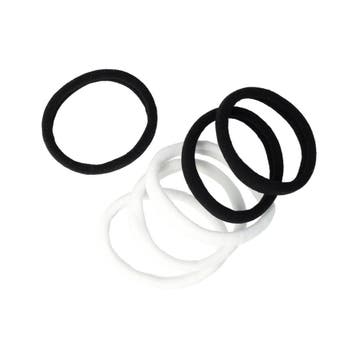 Haarelastieken Basic - Endless Armband - Zwart Wit  - Set, Nieuw