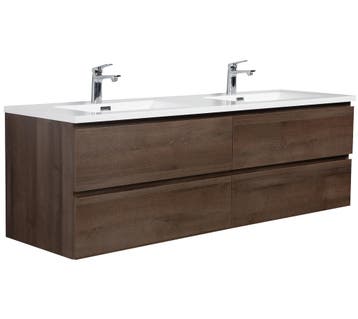 Badplaats Badkamermeubel Set Angela 160cm - Bruin Eiken, Verzenden, Nieuw, Wastafelkast
