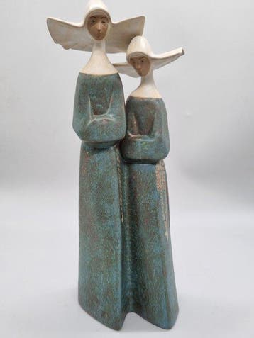Lladró - Figuur - Zwei Nonnen - Porselein