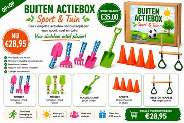 Buitenspeelset met tuingereedschap, schop, pionnen en tra..., Ophalen of Verzenden, Nieuw