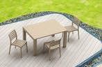 Tuintafel - Vegas - Wit - Uitschuifbaar 100/140 cm, Tuin en Terras, Verzenden, Nieuw