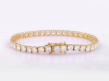 Armband - 14 karaat Geel goud - 9.17ct. tw. Diamant, Nieuw