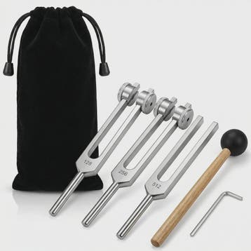 Miwayer Stemvork Set 128Hz, 256Hz, 512Hz met Hamer & Tas - P, Verzenden, Nieuw