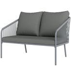 Tuinbank Met Kussens 2-zits Rieten Bank Lounge Bank Buiten B, Tuin en Terras, Parasols, Verzenden, Nieuw