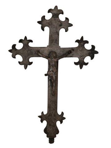 Antiek Kruis - Brons, Metaal - 1750-1800 - Croce Astile -