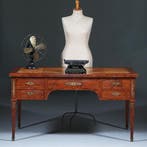 Chique Napoleon III bureau plat ca 1870 Thuyawortel en goud, Antiek en Kunst, Ophalen of Verzenden