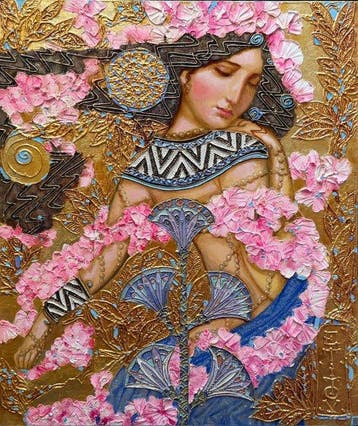 Eugène Titov (1969-) - Spring’s Enchanted Flight – A Dance, Antiek en Kunst, Kunst | Schilderijen | Klassiek