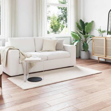 vidaXL Antislip vloerkleed van imitatie konijnenbont OLITE, Verzenden, Nieuw, Crème