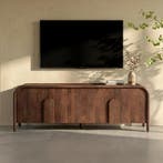 *WOONWINKEL* Design Tv-meubel Hout Met Ronde Hoeken 160 Cm, Huis en Inrichting, Kasten | Televisiemeubels, Verzenden, Nieuw