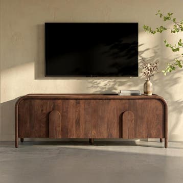 *WOONWINKEL* Design Tv-meubel Hout Met Ronde Hoeken 160 Cm, Verzenden, Nieuw