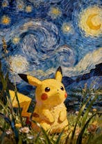 AT9 - [Canvas XL] Golden Night Pikachu – Starry Tribute, Nieuw