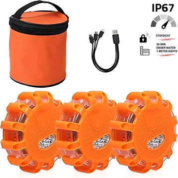 Auto of boot Alarmlichten Set - 3 Stuks - Magnetisch - USB-C, Verzenden, Nieuw