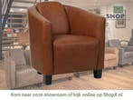 Leren fauteuil Press - Massif Armagnac (donkercognac) -, Nieuw, Ophalen of Verzenden, Eigentijds, Klassiek, Retro, Romantisch, Vintage