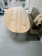 eiken eettafels organische, kiezel,asymetrische op maat, Huis en Inrichting, 100 tot 150 cm, Verzenden, Eikenhout, Vijf personen of meer