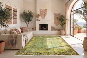 Geel vintage - Vloerkleed - 260 cm - 160 cm -  handgemaakt, Nieuw