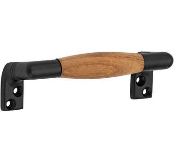 Raamgreep Ton teak mat zwart, Verzenden, Nieuw