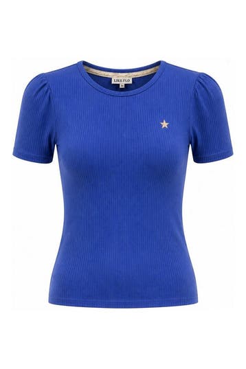 Like Flo T-shirt Meisjes in maat 134 Blauw, Verzenden, Nieuw, Like Flo, Jongen of Meisje