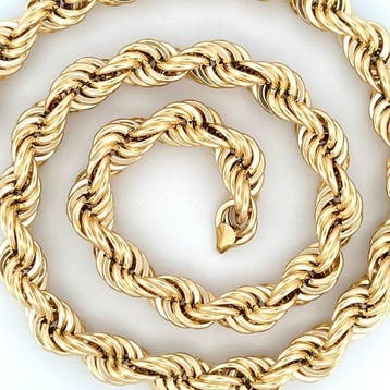Handmade - Halsketting - Fune - 34.2 g - 18 karaat Geel goud, Sieraden, Tassen en Uiterlijk, Kettingen, Nieuw