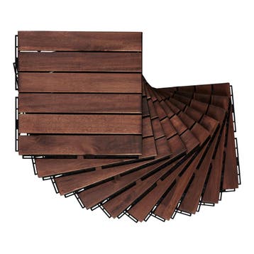 Houten terrastegels Alliste vlonder set van 10 acacia 0,9 m², Verzenden, Nieuw