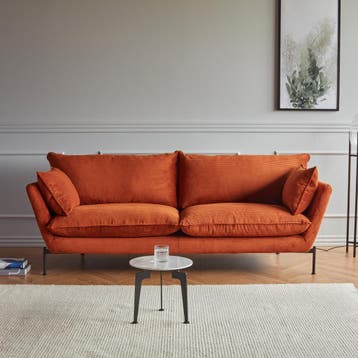 *WOONWINKEL* Scandinavische 2-zits Bank Met Metalen Poten, Verzenden, Nieuw