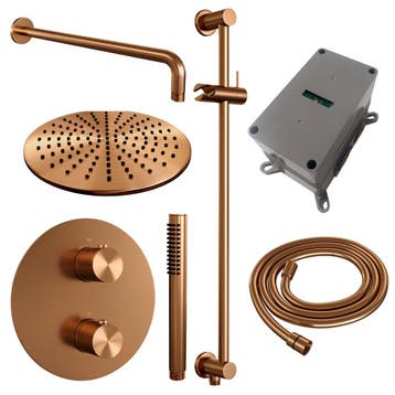 Brauer Copper Edition Thermostatische Regendoucheset Inbouw, Ophalen of Verzenden, Nieuw