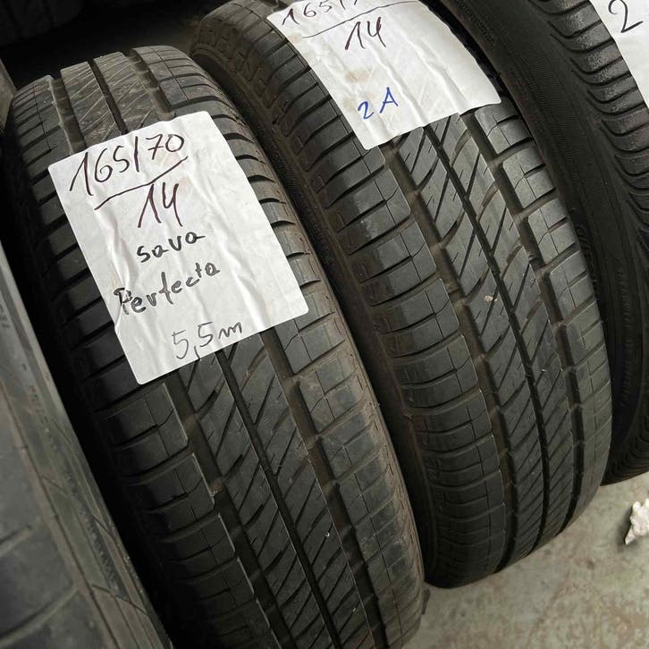 2 x Sava 165-70-14 Zomerbanden 5,5mm, Auto-onderdelen, Banden en Velgen, 14 inch, Zomerbanden, 165 mm, Personenwagen, Gebruikt