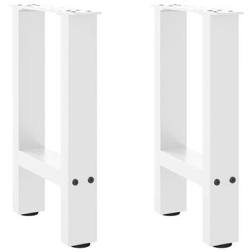 vidaXL Salontafelpoten 2 st 38x(42-43) cm staal wit, Verzenden, Nieuw