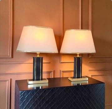 Robert De Schuytener - Lamp (2) - Hollywood Regency-stijl -, Nieuw