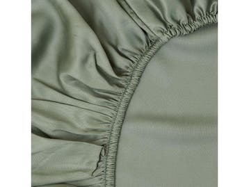 Sjumo Hoeslaken Tencel™ Sateen - 160x200 cm - Ademend - Sage, Verzenden, Nieuw