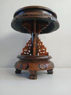 Plantentafel - Hout - Chinees - Antiek