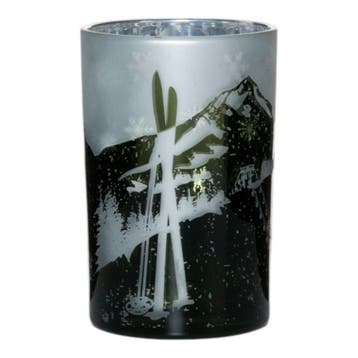 Theelichthouder skigroen groot 18cm, Verzenden, Nieuw