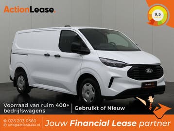 Ford Transit Custom Bestelbus L1 H1 2024 Diesel, Auto's, Ford, Zwart, Wit, Nieuw, Dealer onderhouden