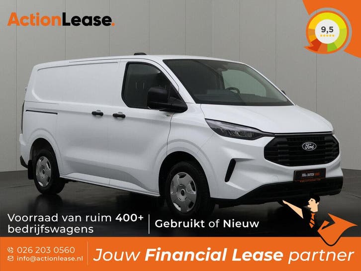 Ford Transit Custom Bestelbus L1 H1 2024 Diesel, Auto's, Ford, Dealer onderhouden, Te koop, Zwart, Handgeschakeld, Financial lease