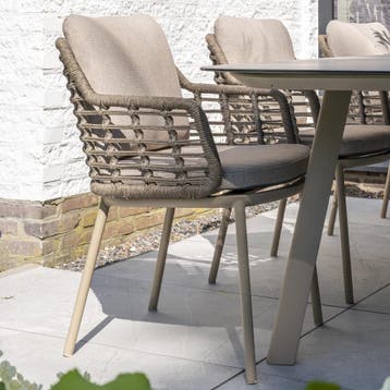 Prado Puglia dining tuinset 160xH75 cm 7 delig keramiek, Tuin en Terras, Tuinsets en Loungesets, Ophalen of Verzenden, Nieuw