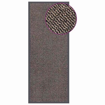 vidaXL Deurmat getuft 60x150 cm donkerbruin, Tuin en Terras, Verzenden, Nieuw