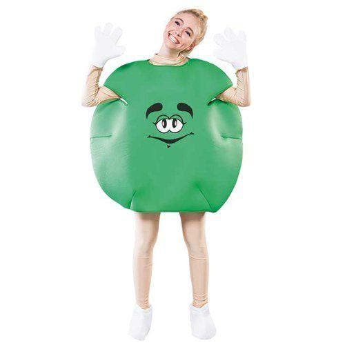 Groen M&M kostuum, Hobby en Vrije tijd, Feestartikelen, Feestartikel, Nieuw, Verzenden