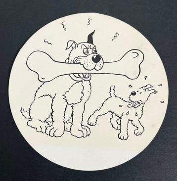 Hergé - 1 Original drawing - Tintin - Encre de chine pour, Boeken, Nieuw