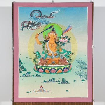 66.5x52.5 - NO RESERVE - Painting of Tibetan Tradition -