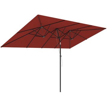 Grote Parasol, In Hoogte Verstelbaar, Kantelbaar, 150x295x17, Verzenden