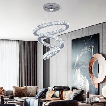 Luxe Kristallen LED Hanglamp met Afstandsbediening, Verzenden, Nieuw