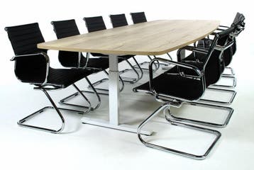 Vergadertafel 320  TUBE wit-eiken 320x120, Ophalen of Verzenden, Nieuw in verpakking