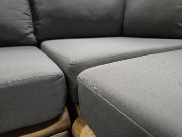 Showroommodel Piton hoek loungeset 4 delig bamboe, Ophalen of Verzenden, Nieuw