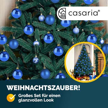 Kerstballen Blauw 54-delig (Kerst artikelen, Interieur), Verzenden, Nieuw