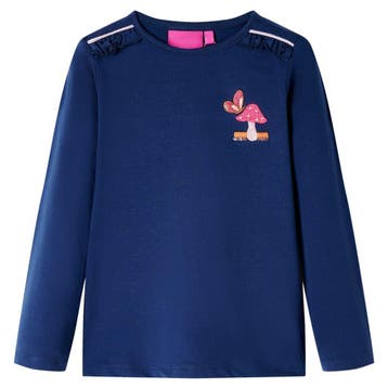 vidaXL Kindershirt met lange mouwen 116 marineblauw, Verzenden, Nieuw