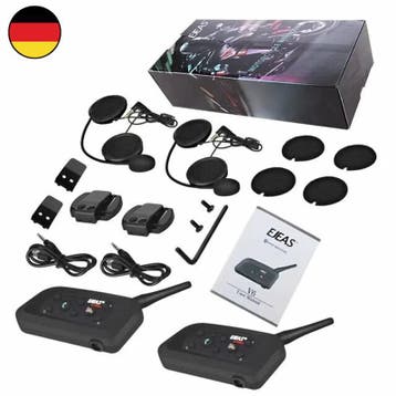 EJEAS V6 PRO 2 stuks voor 79,95 Motor headset bluetooth helm, Ophalen of Verzenden, Nieuw