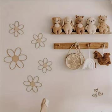 Scandinavische Houten Margriet Wanddecoratie Bloem, Huis en Inrichting, Woonaccessoires | Wanddecoraties, Verzenden, Nieuw