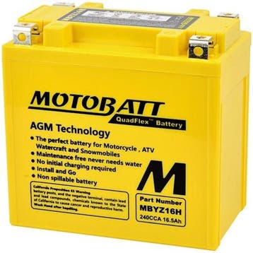 Motobatt Agm Accu Mbyz16H 12V 16.5Ah 240A 151X87X145, Verzenden, Nieuw